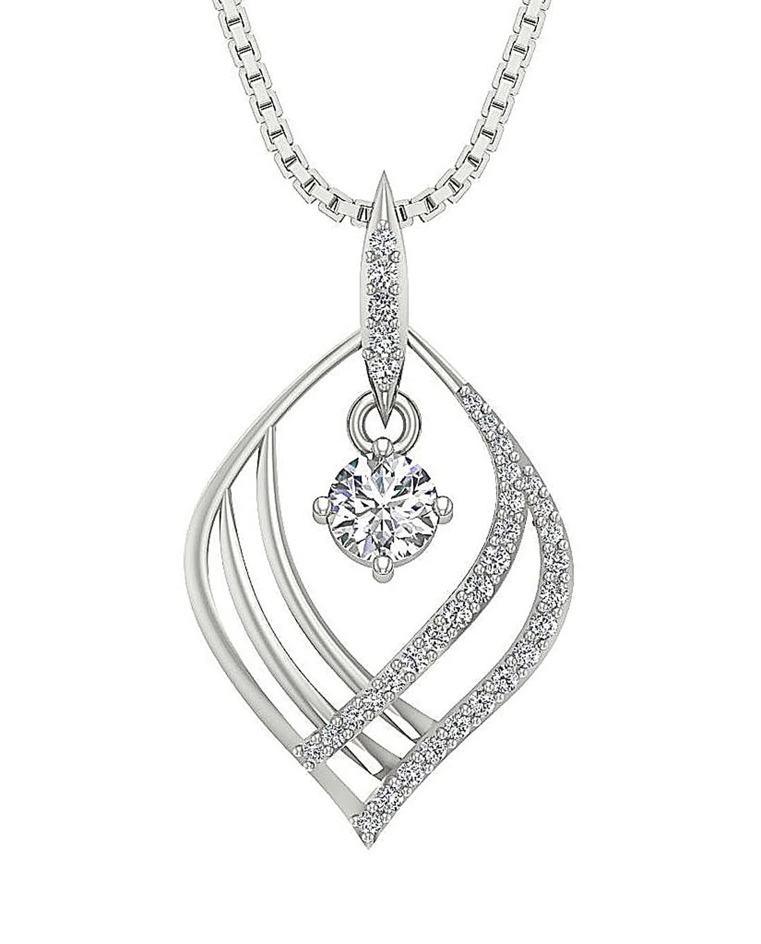 The Lukas Genuine Diamond Prong Set Fashion Pendant For Her 0.98 Inch Yellow Gold - Image 5