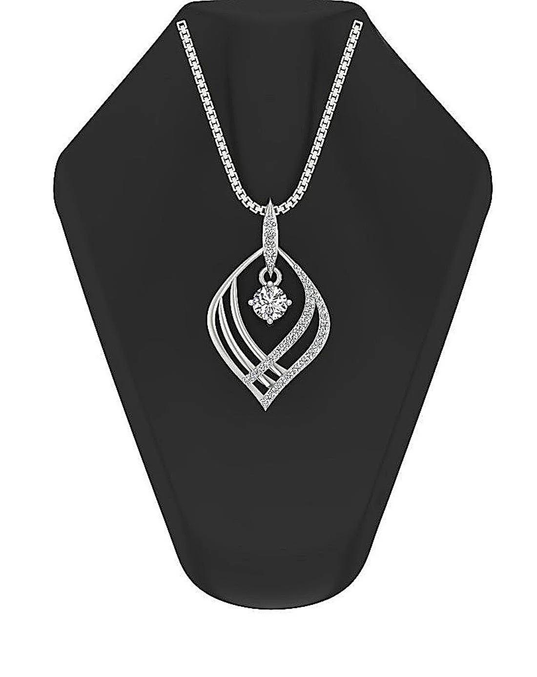 The Lukas Genuine Diamond Prong Set Fashion Pendant For Her 0.98 Inch Yellow Gold - Image 6