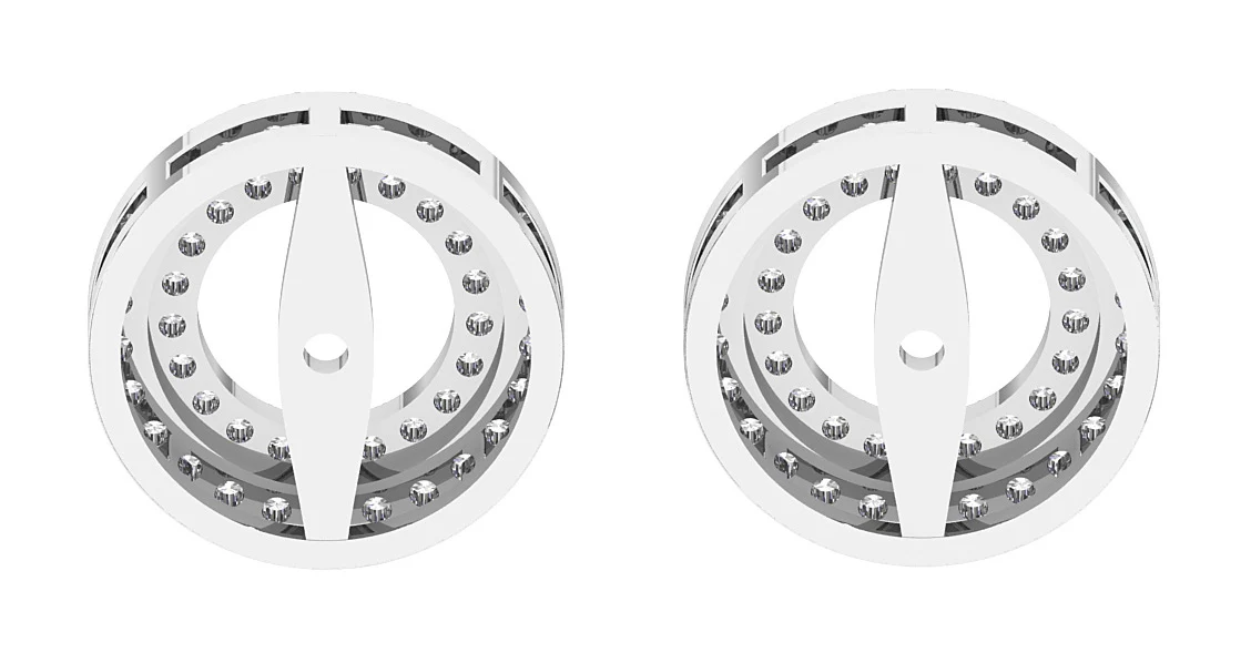 The Luna Double Halo Jacket Earring Round Diamond Prong Set 14K Yellow Gold - Image 5