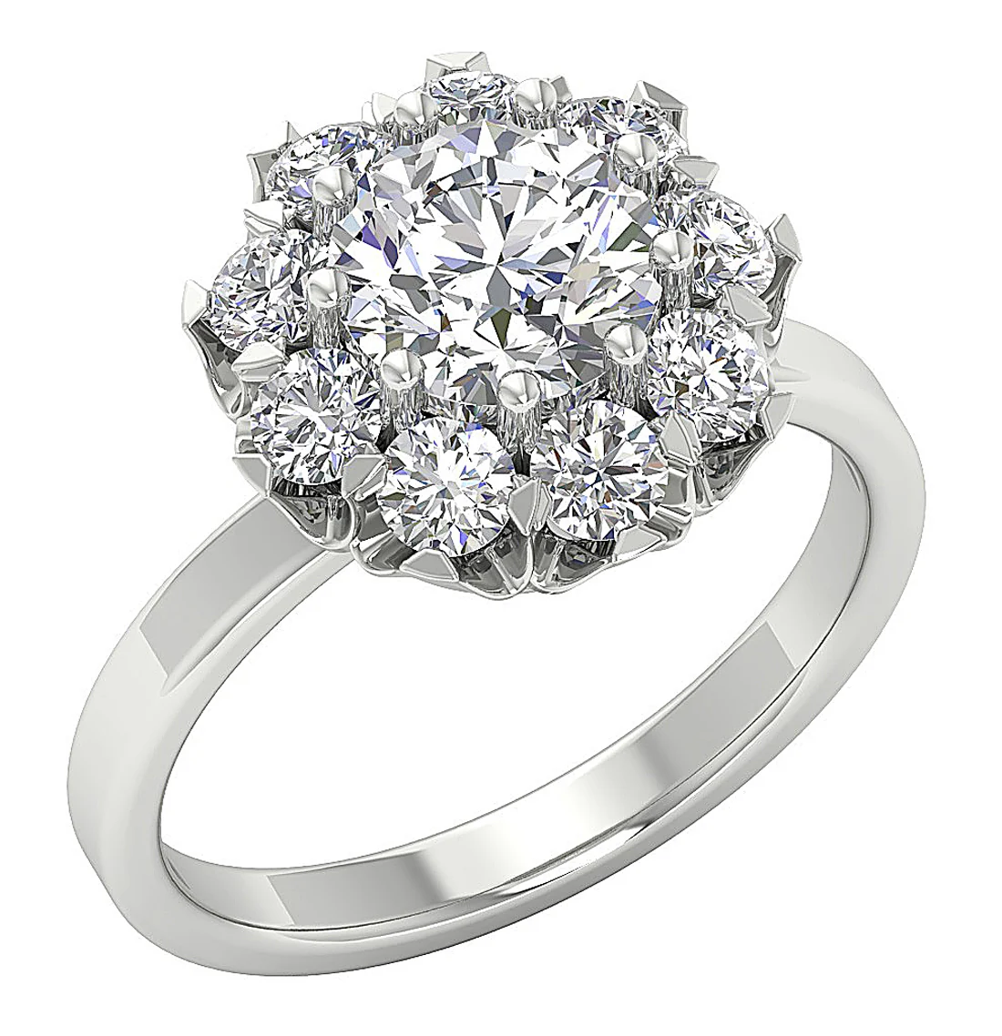 Excellent Round Brilliant Cut Solitaire Diamond Halo I1 G 2.75Carat Engagement Ring In Yellow Gold - Image 2