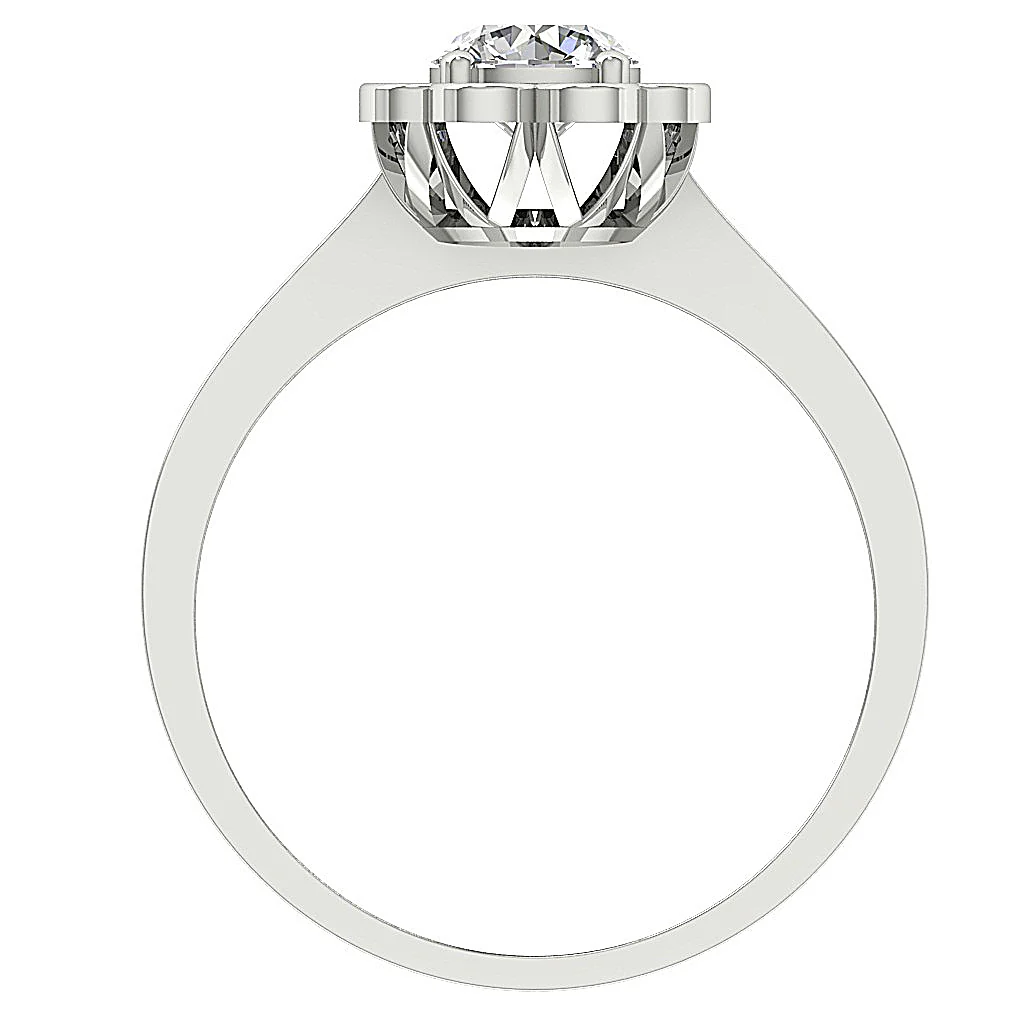 The Macy Round Brilliant Cut Diamond Gold Solitaire Wedding Ring Prong Set - Image 5