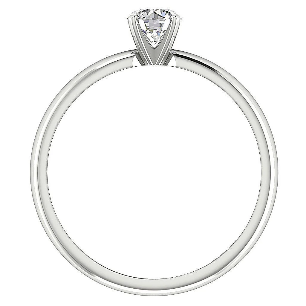 0.50 Carat Natural Diamond Solitaire Engagement Ring in 14k/18k White Gold - Image 3