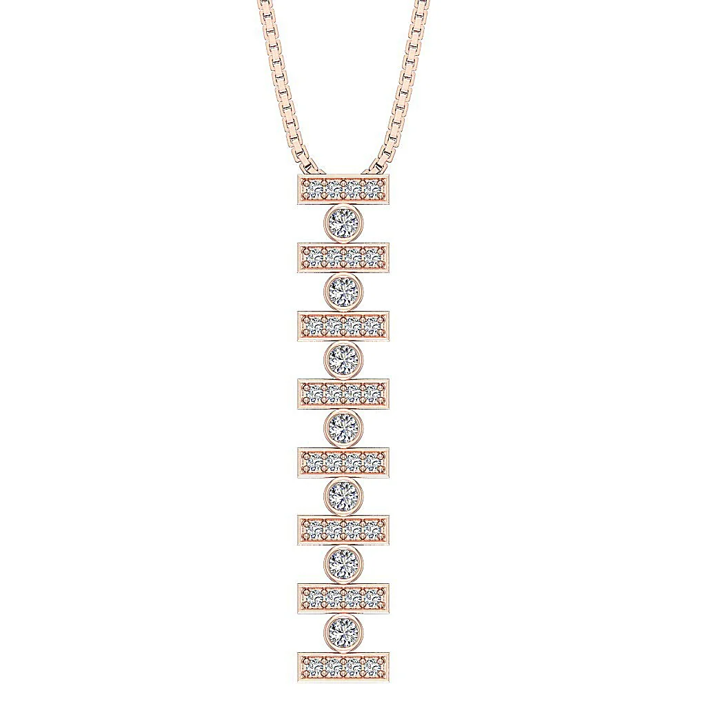The Malcolm 14k Gold Round Brilliant Cut Diamond Fashion Pendant Appraisal
