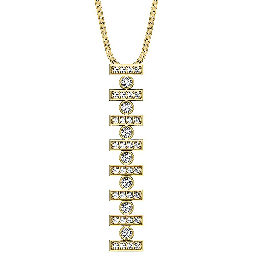 The Malcolm 14k Gold Round Brilliant Cut Diamond Fashion Pendant Appraisal - Image 2