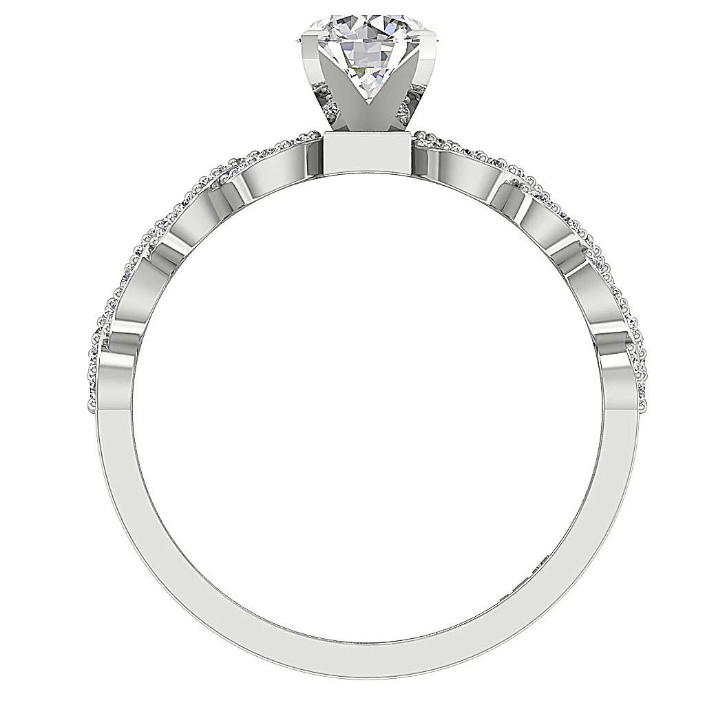 The Marcellus 14k Gold Classsic Round Diamond Solitaire Anniversary Ring For Her - Image 5