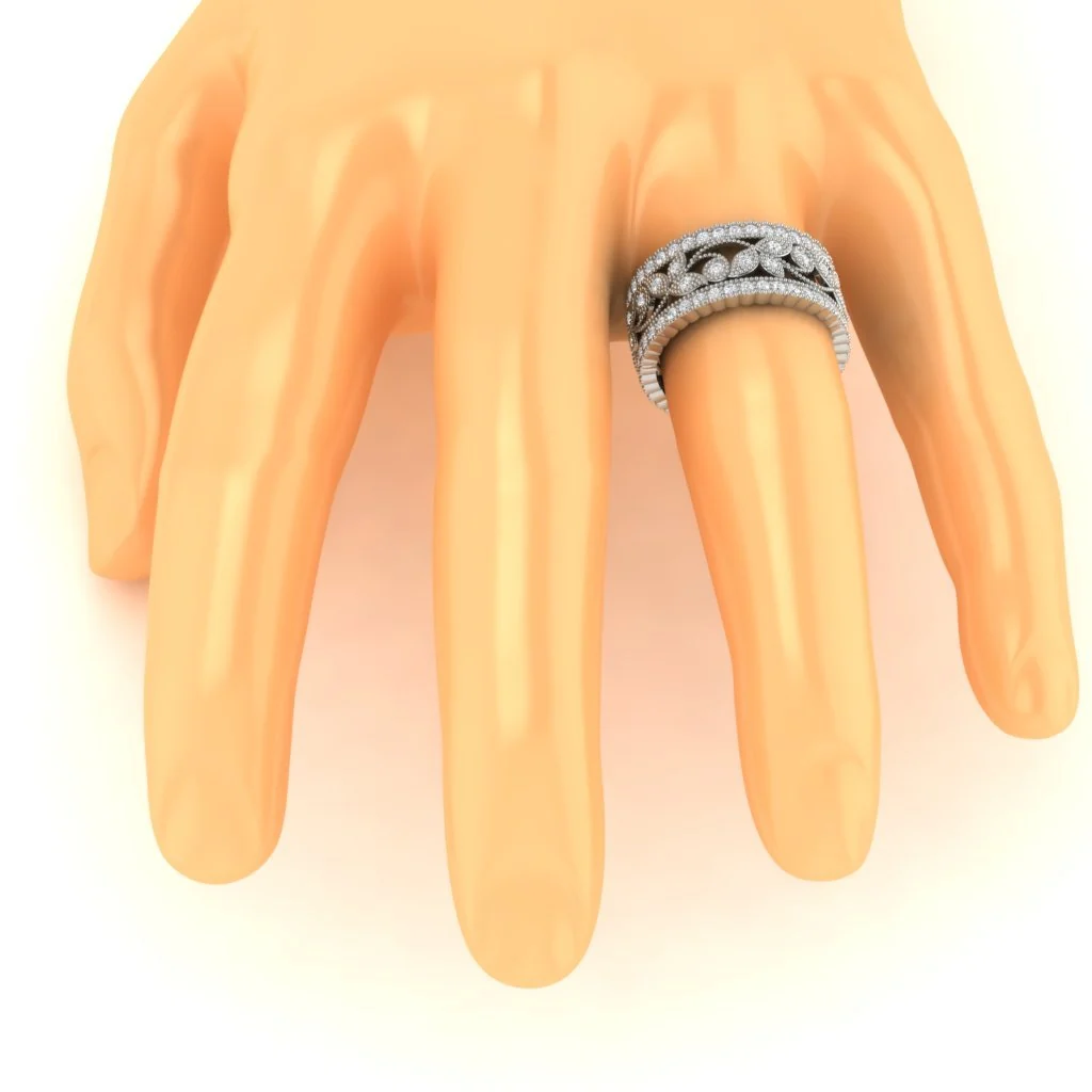 The Marco Designer Stunning Eternity Wedding Ring For Women Yellow Gold Round Diamond - Image 8
