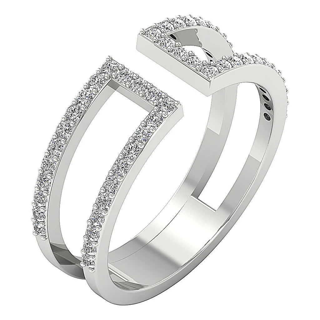 The Marcus Open Womens Wedding Natural Diamond Ring - Image 3