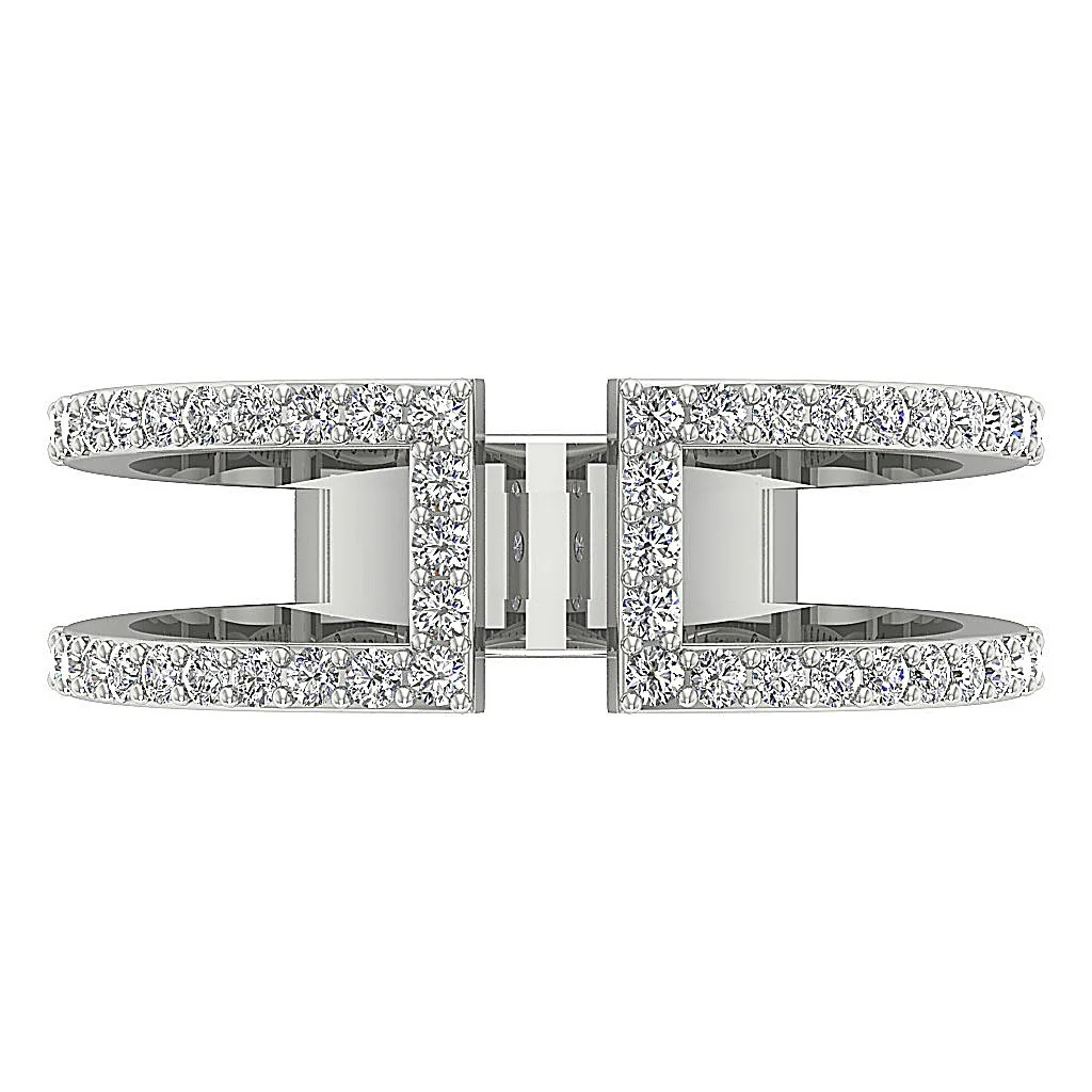 The Marcus Open Womens Wedding Natural Diamond Ring - Image 6