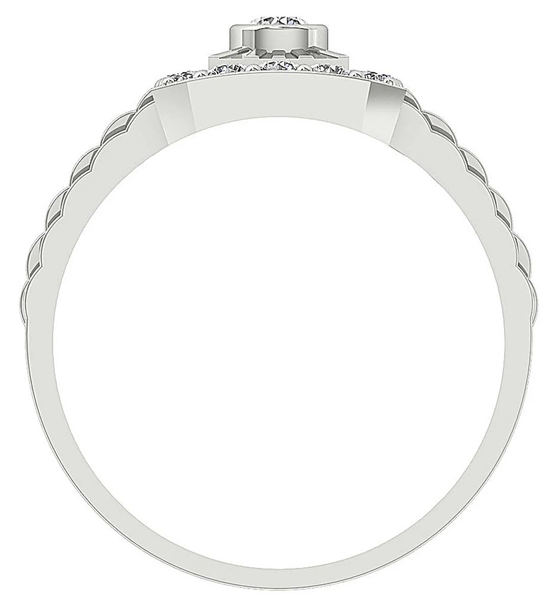 The Maria Handmade Men's Solitaire Engagement Ring Round Diamond 14K Solid Gold - Image 6
