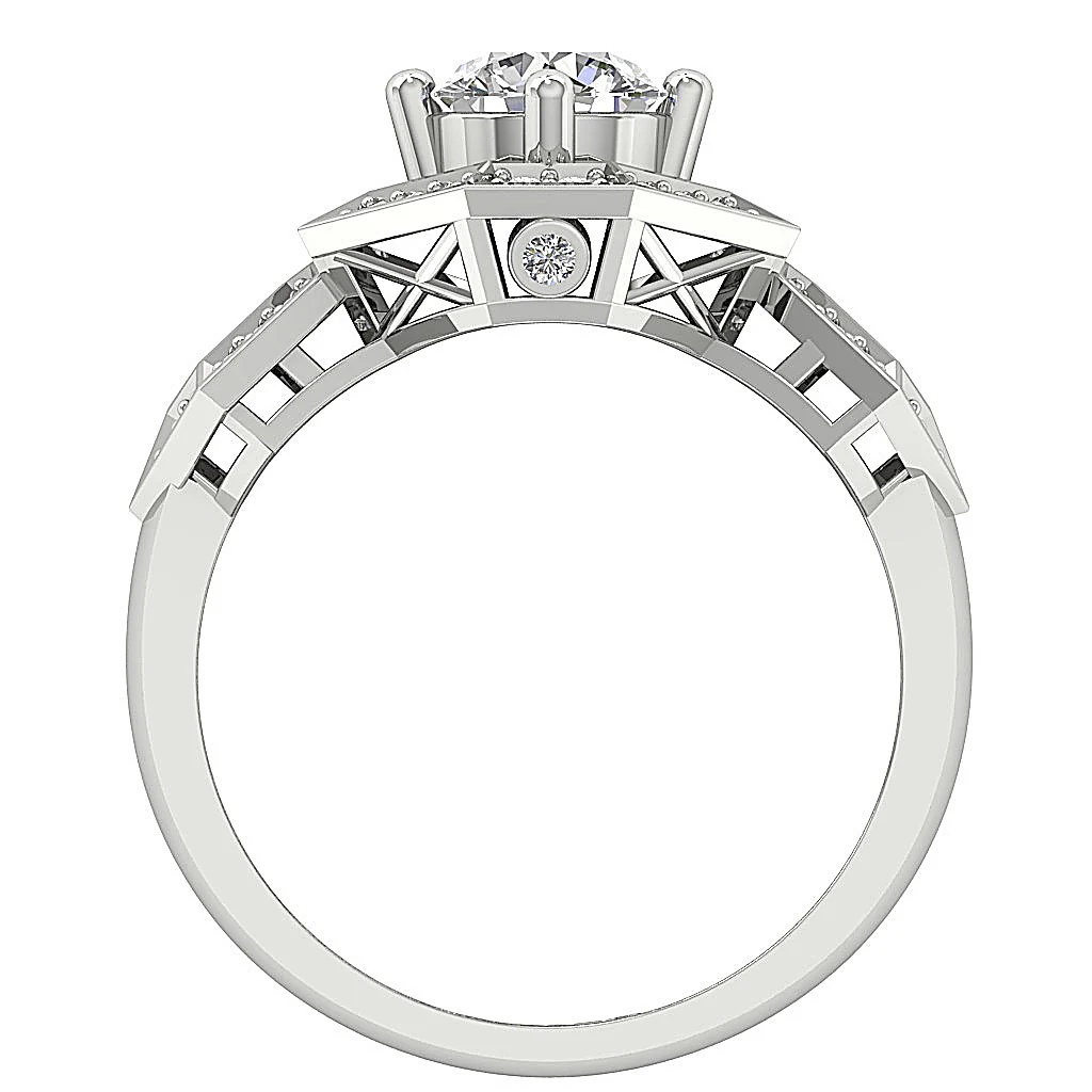 The Marianna Round Brilliant Cut Diamond 14K Solid Gold Solitaire Anniversary Ring 10.65 mm - Image 5