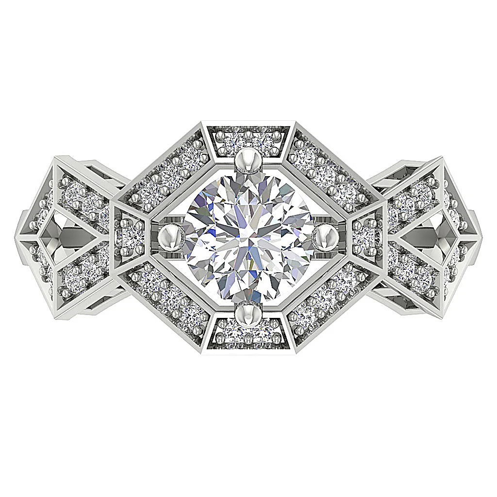 The Marianna Round Brilliant Cut Diamond 14K Solid Gold Solitaire Anniversary Ring 10.65 mm - Image 6