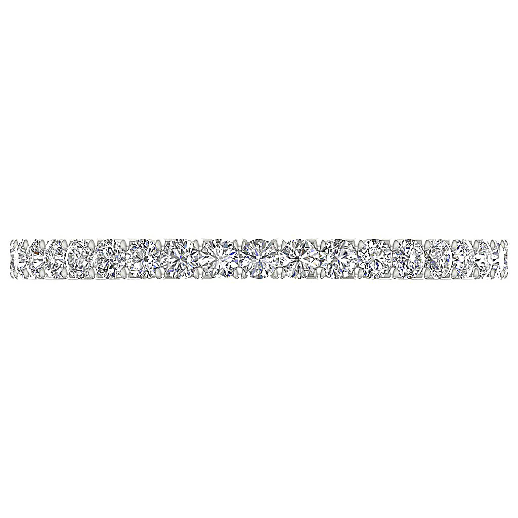 The Marshall Infinite Sparkle Round Diamond 14K Solid Gold Eternity Anniversary Ring - Image 5