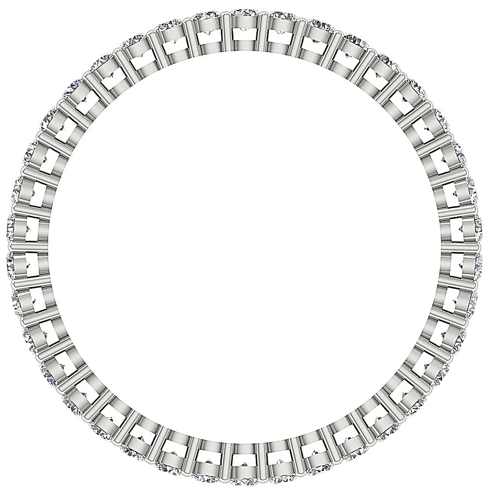 The Marshall Infinite Sparkle Round Diamond 14K Solid Gold Eternity Anniversary Ring - Image 6