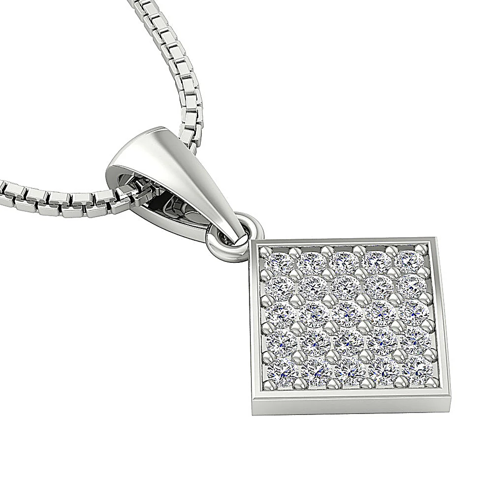 The Martin 14K Solid Gold Genuine Diamond Pave Set Fashion Pendant 0.90 Inch - Image 10