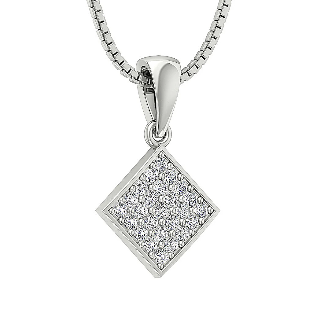 The Martin 14K Solid Gold Genuine Diamond Pave Set Fashion Pendant 0.90 Inch - Image 4
