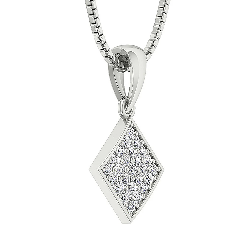 The Martin 14K Solid Gold Genuine Diamond Pave Set Fashion Pendant 0.90 Inch - Image 7