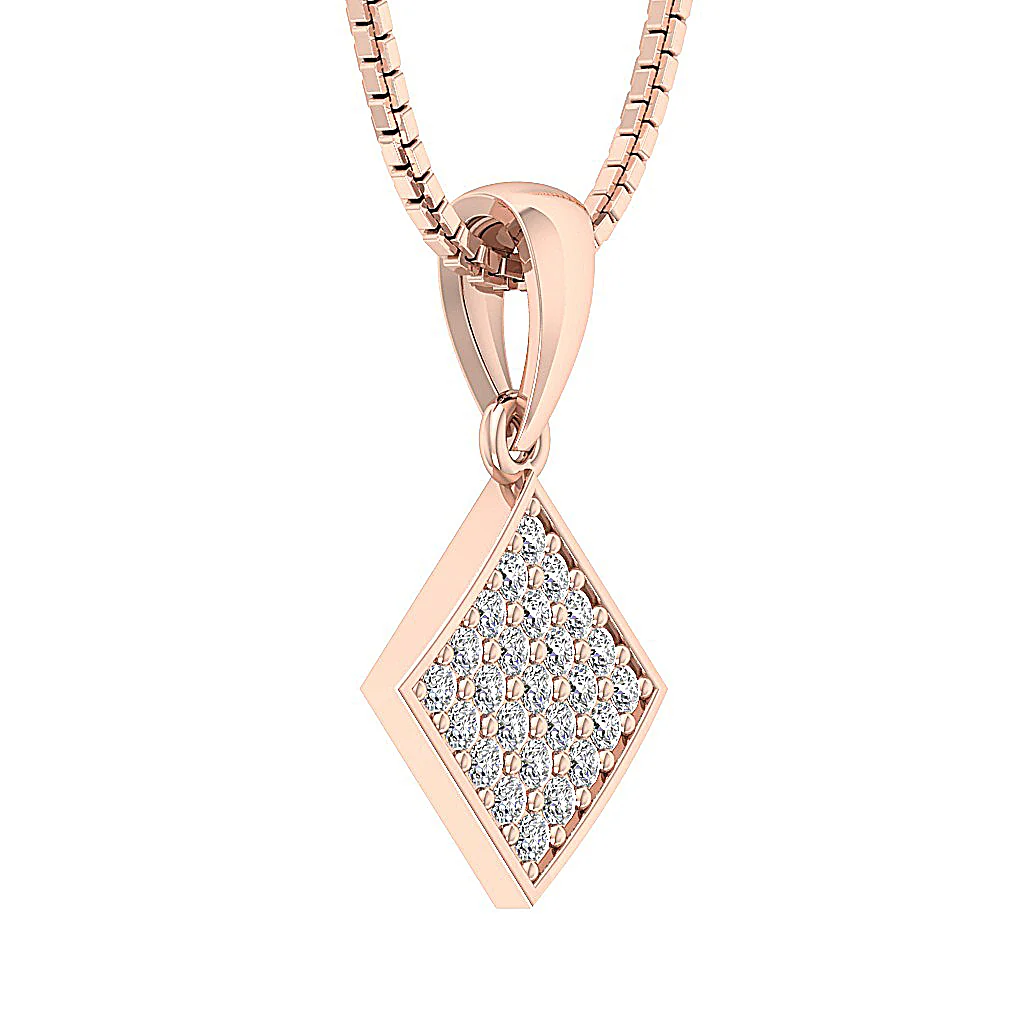 The Martin 14K Solid Gold Genuine Diamond Pave Set Fashion Pendant 0.90 Inch - Image 9