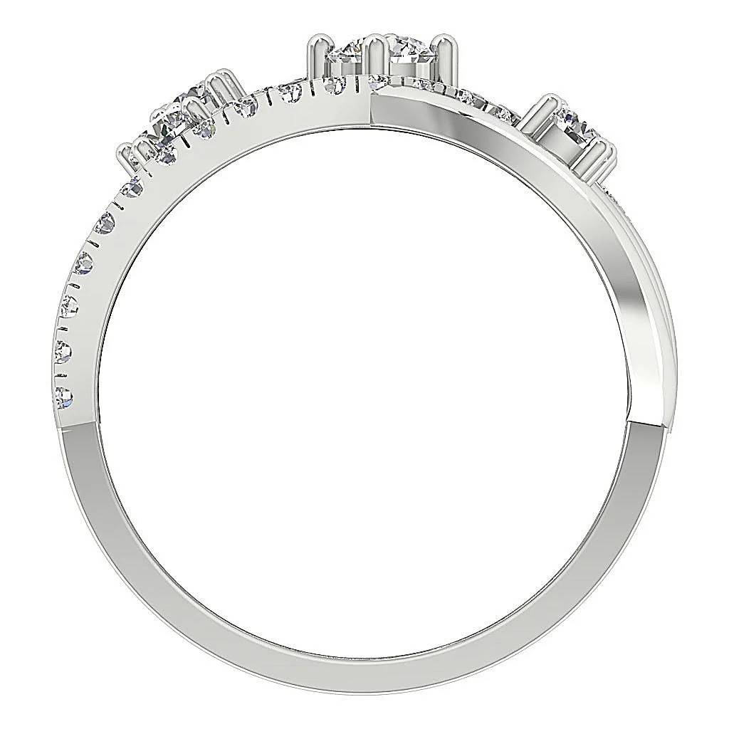 The Mauricio Designer Split Shank Right Hand Engagement Ring Natural Diamond Gold - Image 5