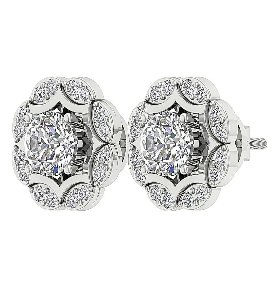 The Maximiliano 14K Yellow Gold Removable Jacket Stud Earring Natural Diamond - Image 6