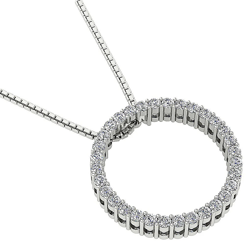 The Maximiliano 14k Rose Gold Circle Pendant Necklace Natural Diamond Appraisal - Image 3