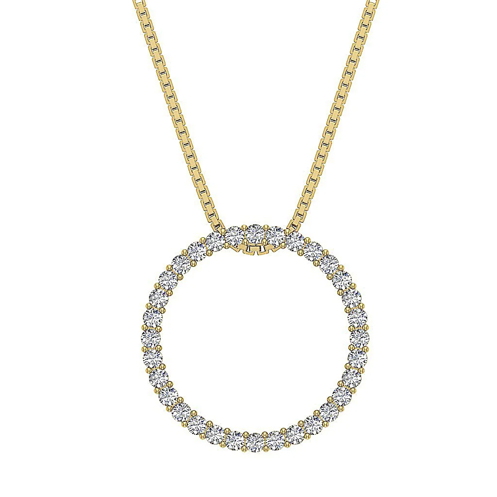 The Maximiliano 14k Rose Gold Circle Pendant Necklace Natural Diamond Appraisal - Image 4