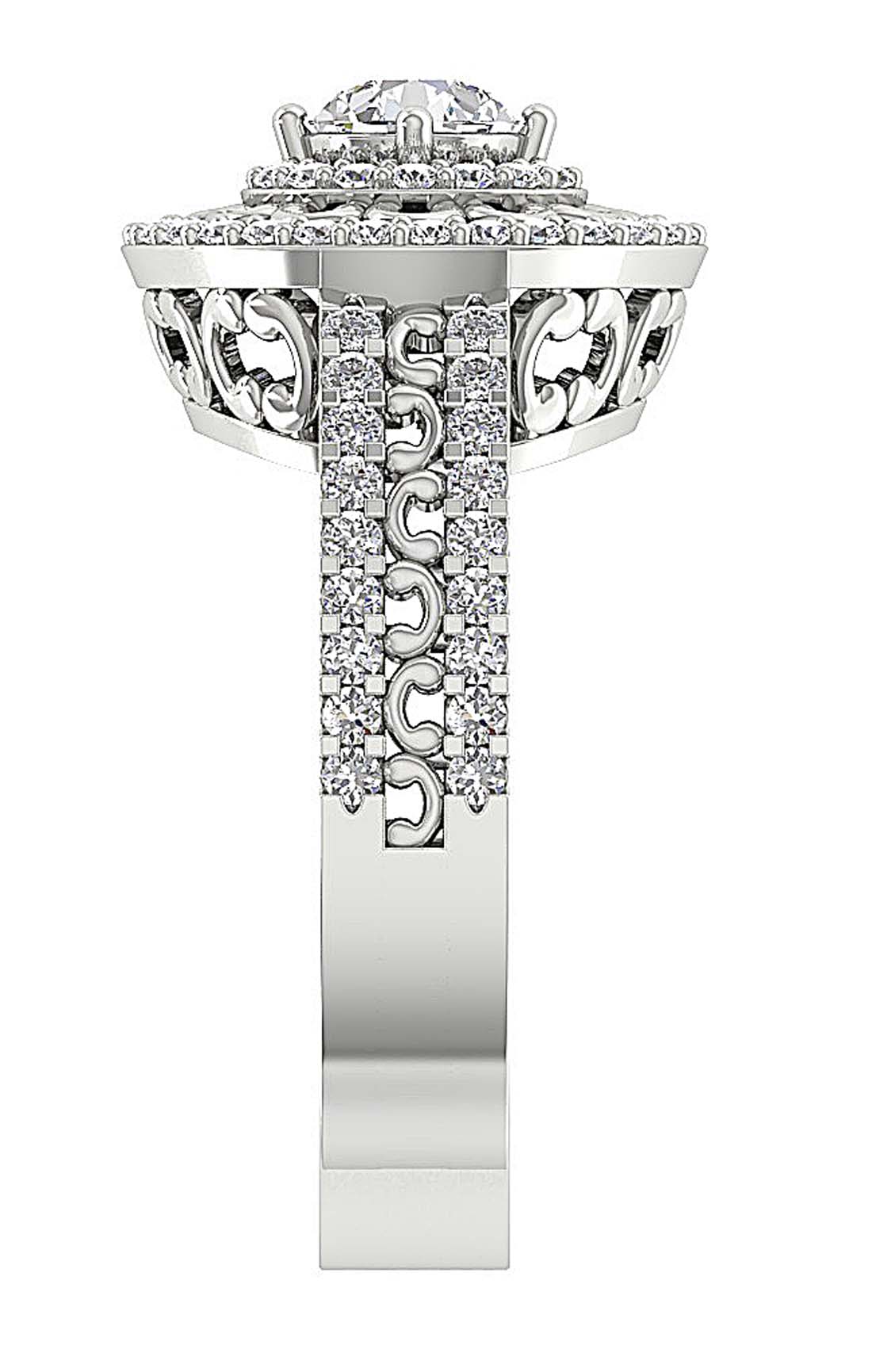 The Megan Natural Diamond Solitaire Engagement Ring 14K Yellow Gold 13.20 mm - Image 2