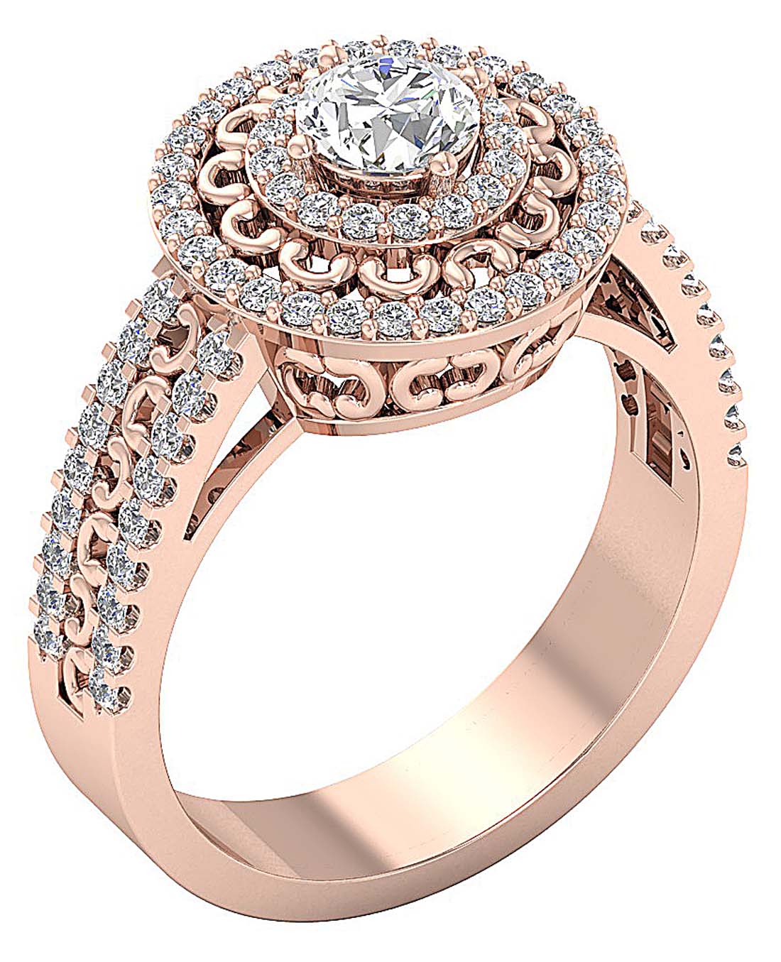 The Megan Natural Diamond Solitaire Engagement Ring 14K Yellow Gold 13.20 mm - Image 3