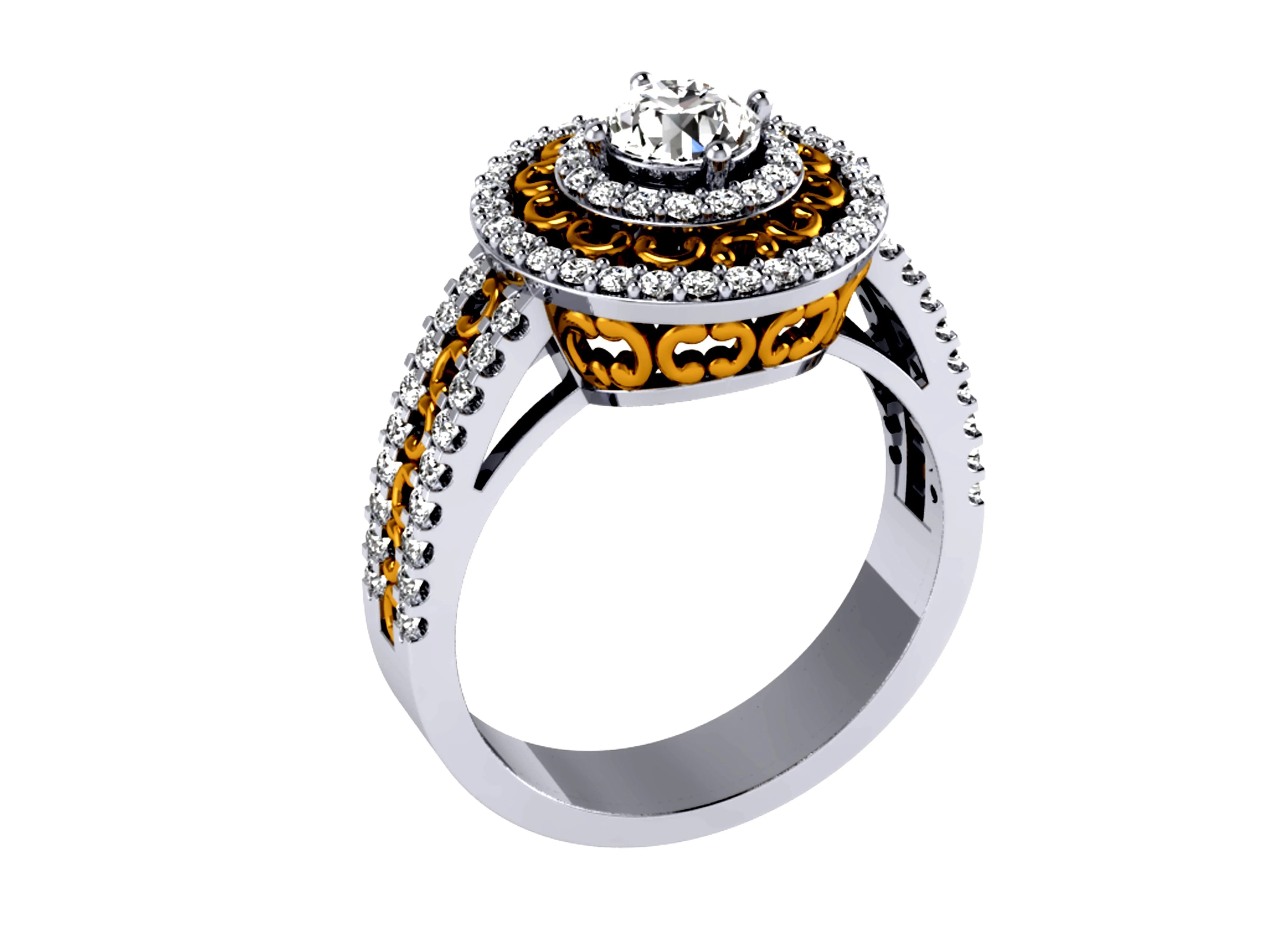 The Megan Natural Diamond Solitaire Engagement Ring 14K Yellow Gold 13.20 mm - Image 9