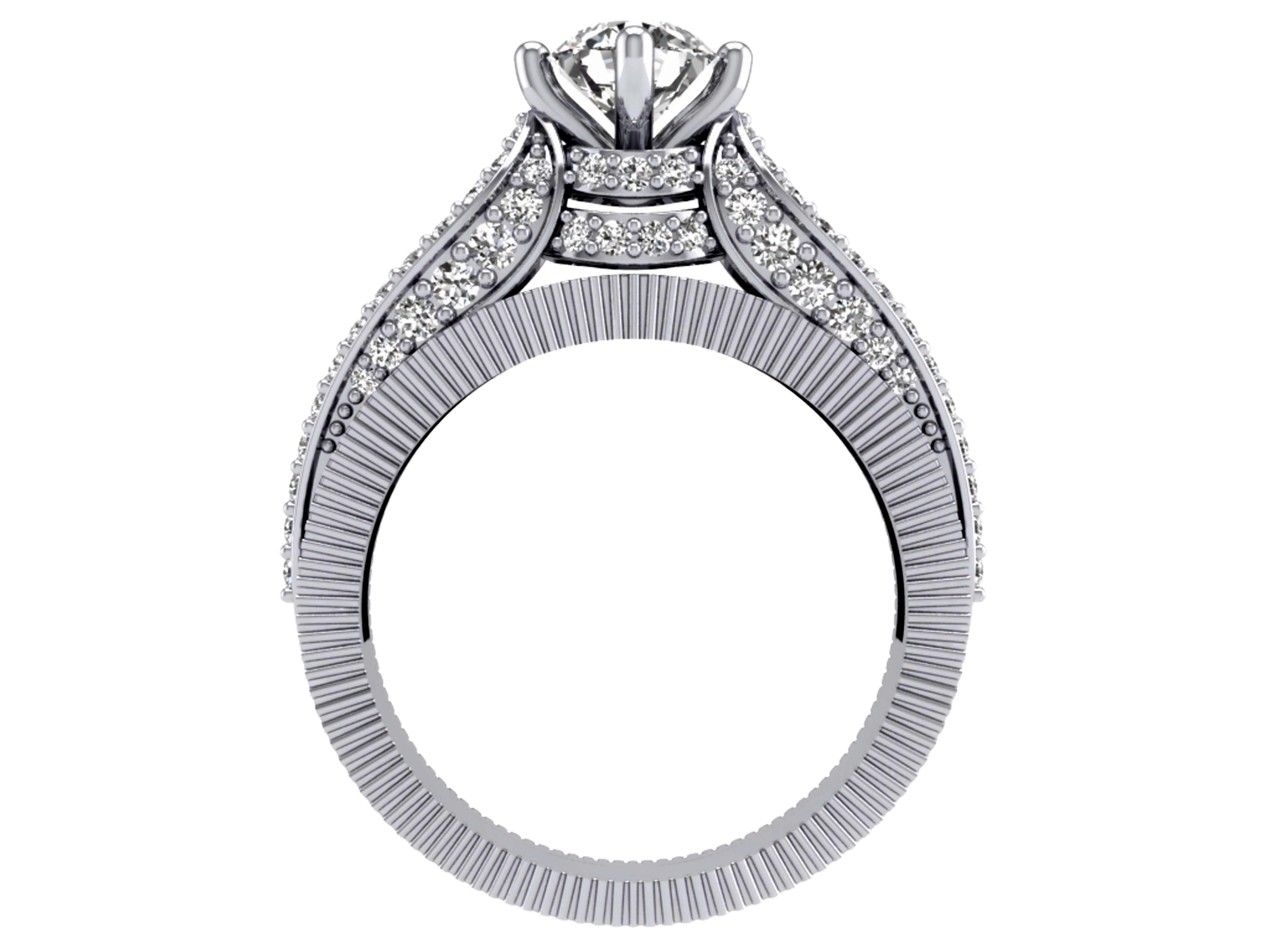 The Mekhi Designer Solitaire Natural Diamond Engagement Ring 14K Solid Gold - Image 6