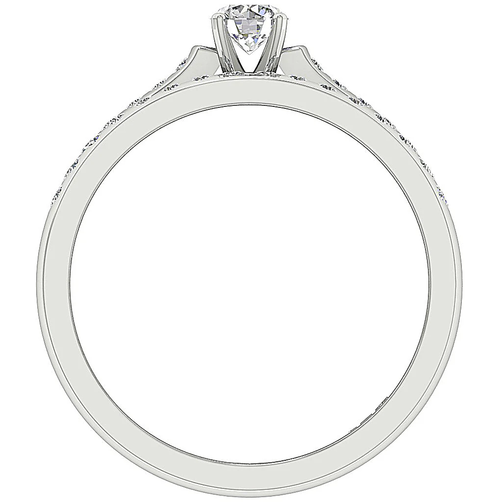 The Miguel Classsic Natural Diamond Bridal Engagement Ring Band Set 14k Yellow Gold - Image 6