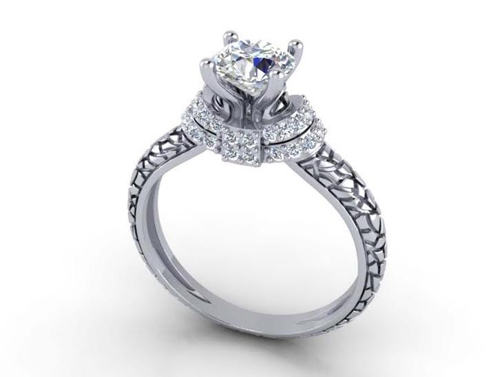 The Milena 14K Rose Gold Designer Solitaire Engagement Ring Natural Diamond - Image 7