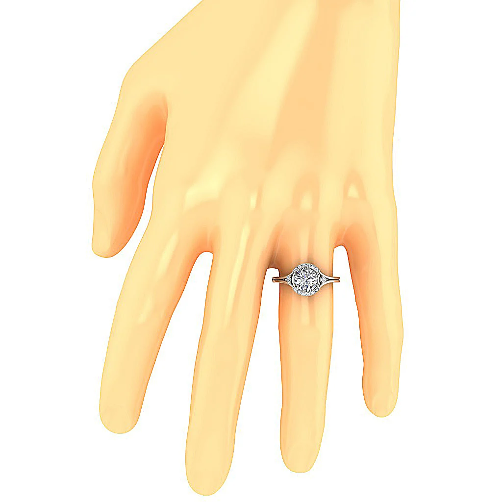 The Miller Excellent Genuine Diamond Solitaire Engagement Ring 14k White Gold 9.90 mm - Image 7