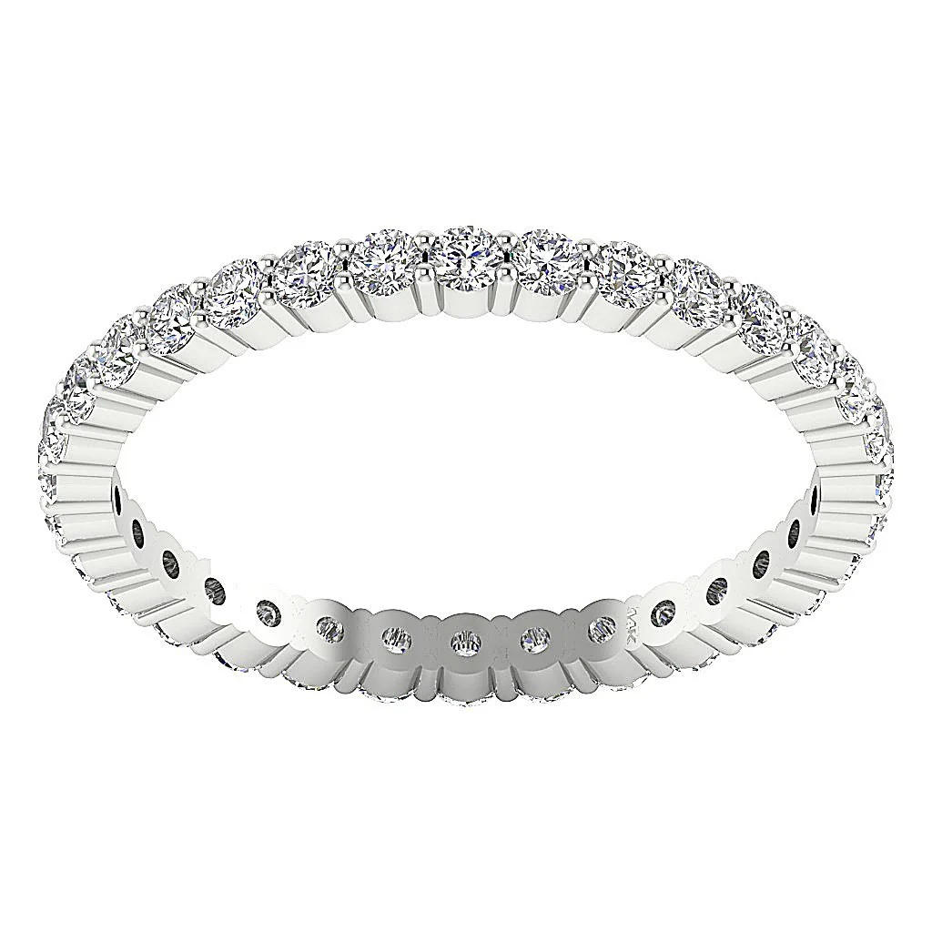 The Mitchell Natural Full Diamond Eternity Wedding Ring For Her Prong Set