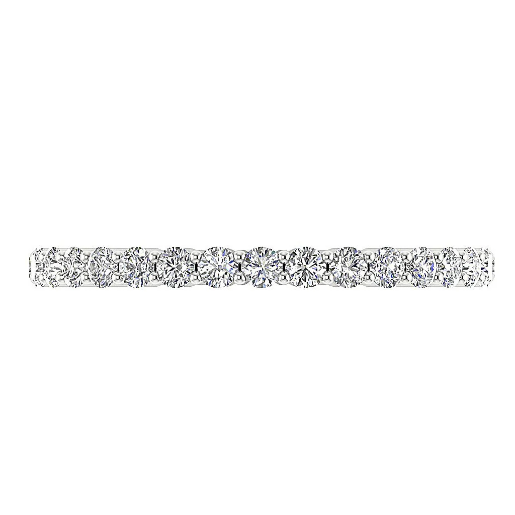 The Mitchell Natural Full Diamond Eternity Wedding Ring For Her Prong Set - Image 5