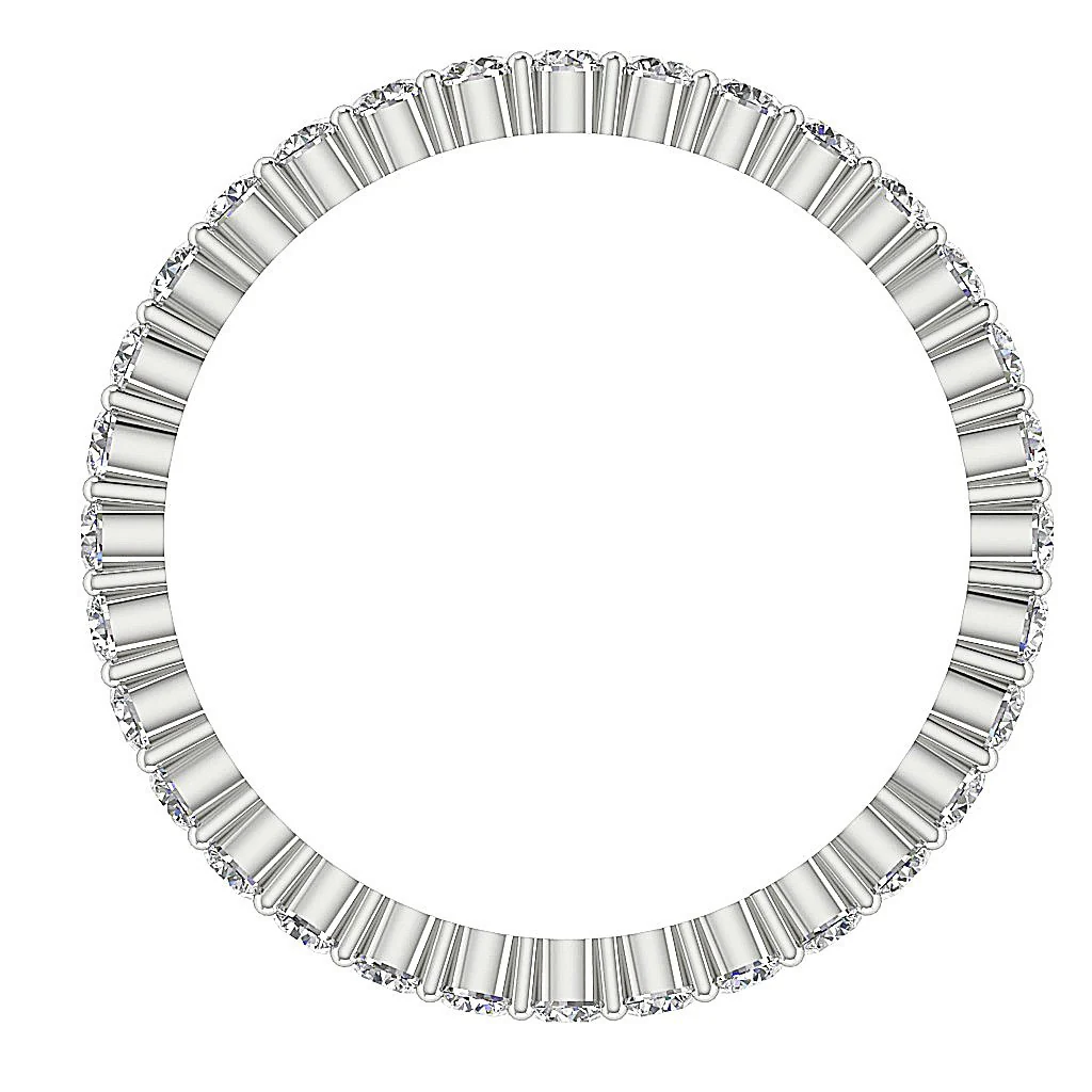 The Mitchell Natural Full Diamond Eternity Wedding Ring For Her Prong Set - Image 7