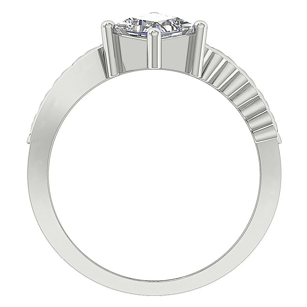 The Mohammad Princess & Round Cut Diamond Forever Us 2 Stone Engagement Ring - Image 7