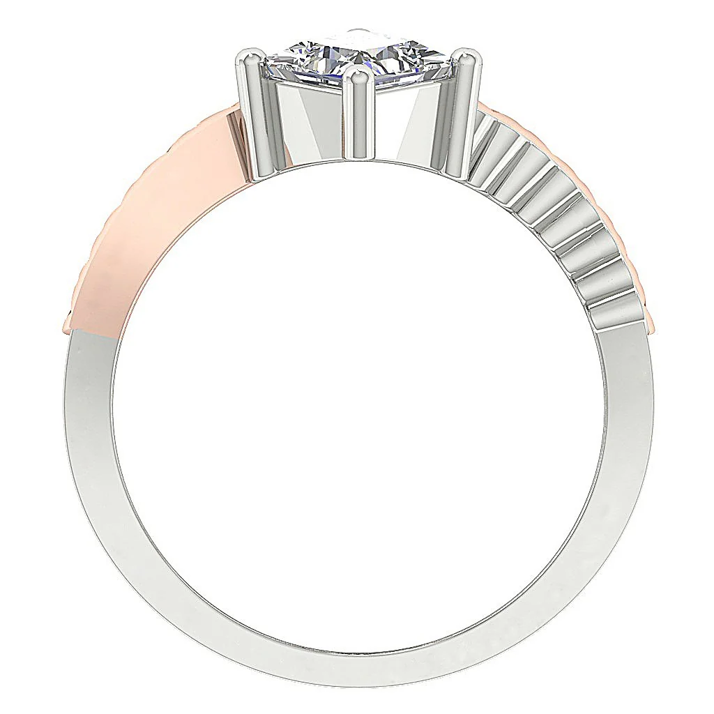 The Mohammad Princess & Round Cut Diamond Forever Us 2 Stone Engagement Ring - Image 8