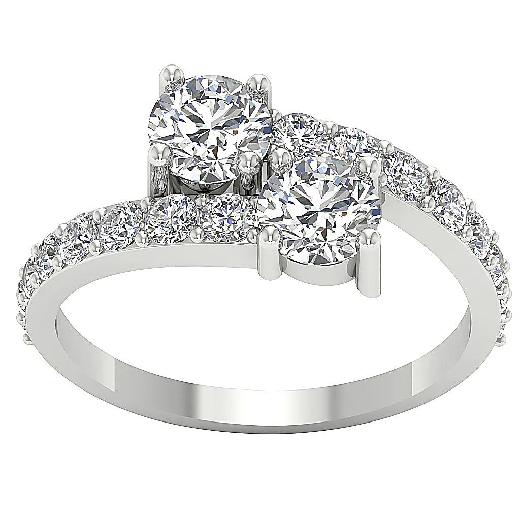 The Moises For Women Forever Us Designer Engagement Natural Diamond 14K Gold Ring - Image 5
