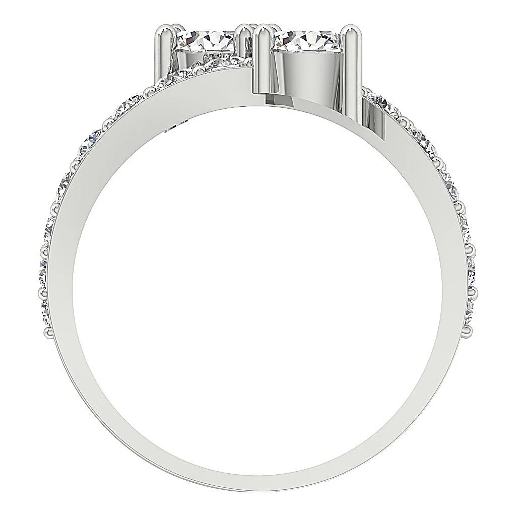 The Moises For Women Forever Us Designer Engagement Natural Diamond 14K Gold Ring - Image 6