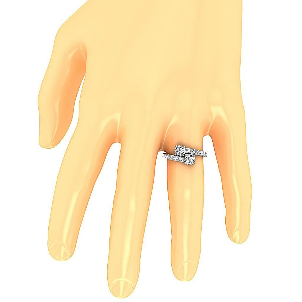 The Moises For Women Forever Us Designer Engagement Natural Diamond 14K Gold Ring - Image 7