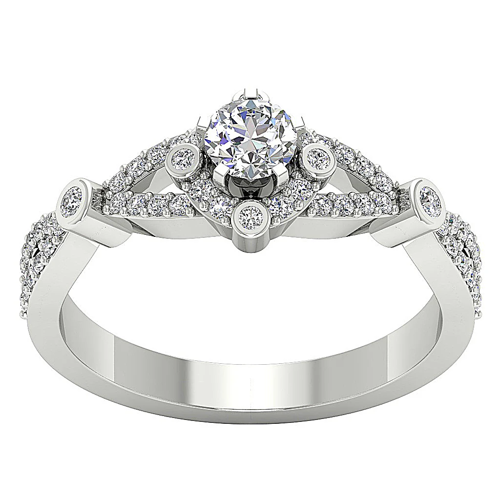 The Monica Gorgeous Solitaire Ring Band Natural Diamond 14K Solid Gold - Image 4