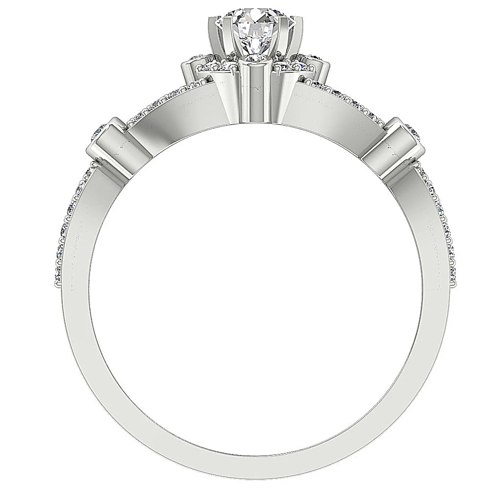 The Monica Gorgeous Solitaire Ring Band Natural Diamond 14K Solid Gold - Image 5