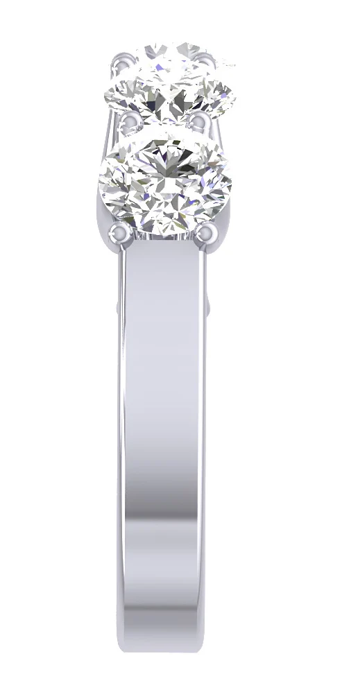 The Moses 2.50 Carat Five Round Brilliant Cut Diamond Engagement Wedding Ring 14K Solid Gold - Image 6