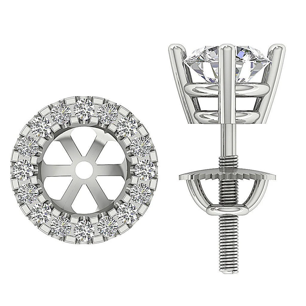 The Nash Genuine Diamond 14K Rose Gold Removable Jacket Stud Earring - Image 6