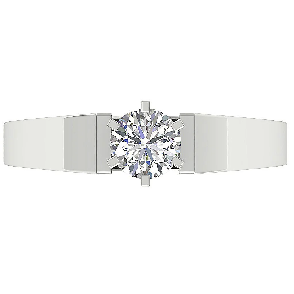 0.80 Ct Round Cut Diamond Solitaire Ring in 14k/18k Solid Gold (G Color, I1/SI1) - Image 6