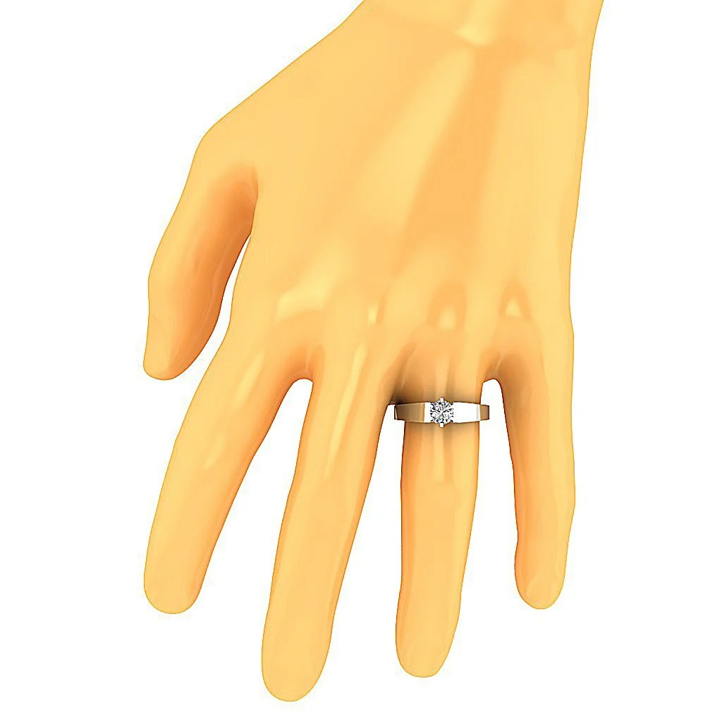 0.80 Ct Round Cut Diamond Solitaire Ring in 14k/18k Solid Gold (G Color, I1/SI1) - Image 7