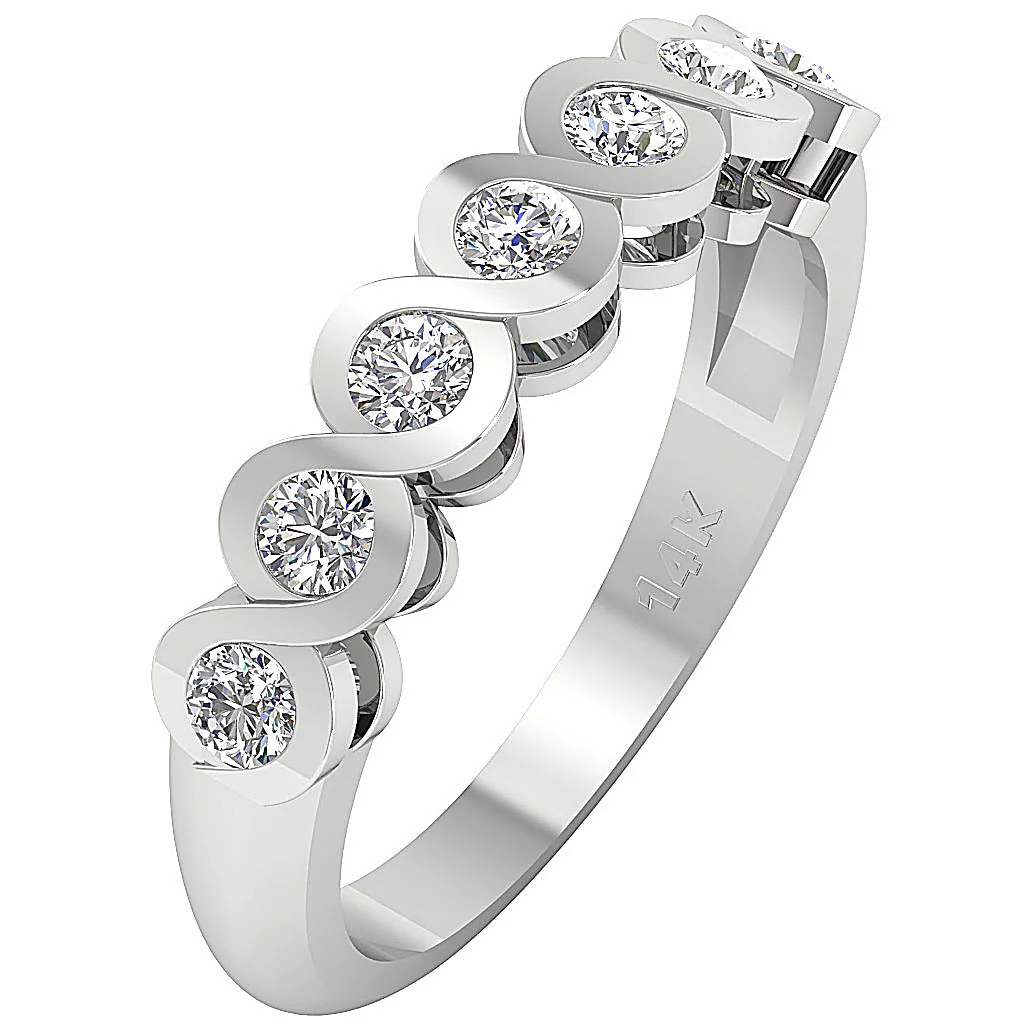 The Neriah 14K Yellow Gold Natural Diamond Engagement Ring Bezel Set - Image 2
