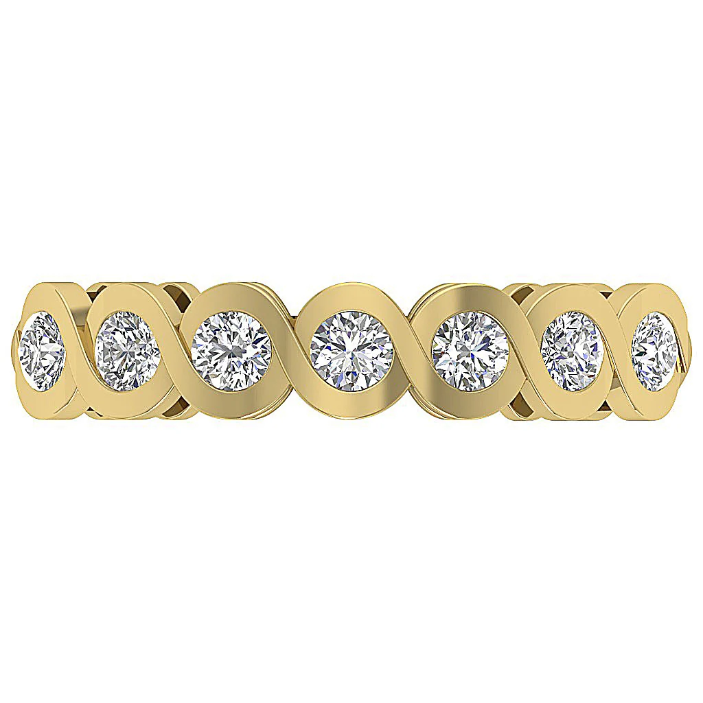 The Neriah 14K Yellow Gold Natural Diamond Engagement Ring Bezel Set - Image 5