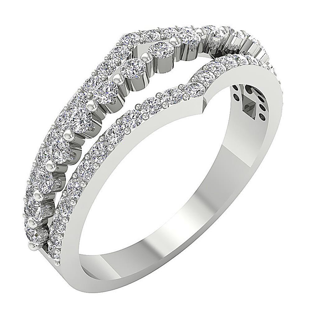 The Nico Round Diamond Split Shank Designer Anniversary Ring 14K Yellow Gold For Her - Image 3