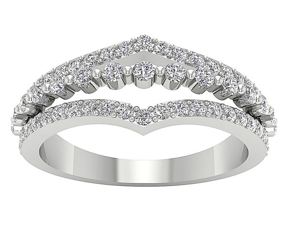 The Nico Round Diamond Split Shank Designer Anniversary Ring 14K Yellow Gold For Her - Image 4